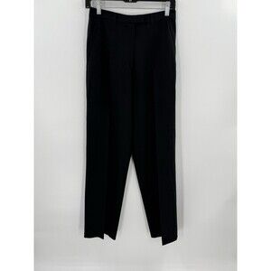 VINTAGE Gunext Womens Pants Size 6 Black Wool Blend Stretch High Tapered Trouser